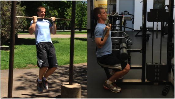 Performing a pull-up in the park can replace a lat pull-down in the gym